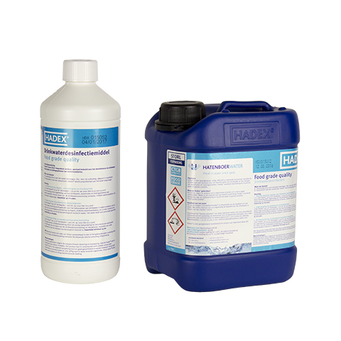 SG04671 Desinfecteren van drinkwater in tanks en leidingsystemen Hadex&reg; is een veilig, effectief en eenvoudig toepasbaar product, speciaal bedoeld voor het desinfecteren van drinkwater in tanks en leidingsystemen. Hadex&reg; houdt het drinkwater tevens in goede conditie. Hadex&reg; is direct bruikbaar zoals het in de verpakking wordt geleverd. Het is vloeibaar en mengt zich snel in het te behandelen water.